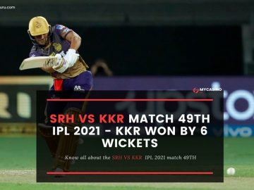 SRH vs KKR 49TH Match Report IPL 2021